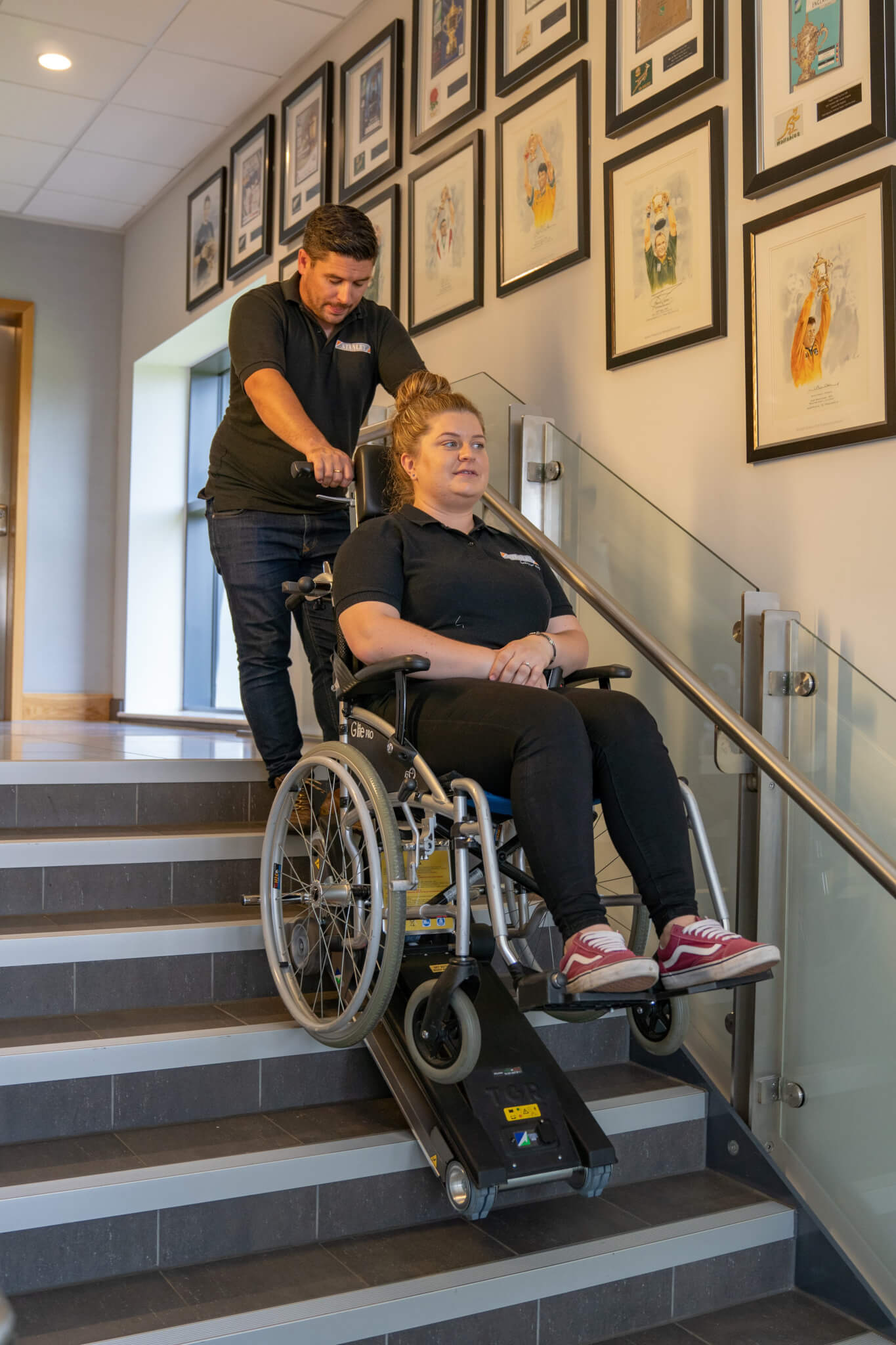 How to climb stairs in a wheelchair - Stanley